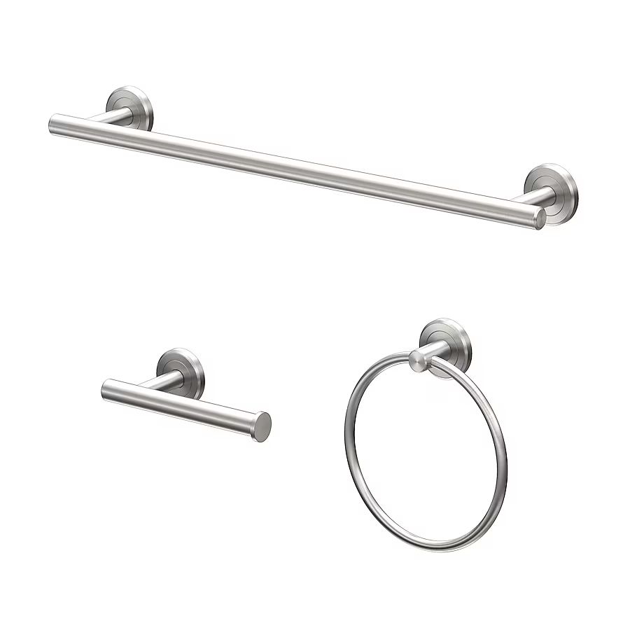 allen + roth  3-Piece Latitude 2 Brushed Nickel Decorative Bathroom Hardware Set | Lowe's