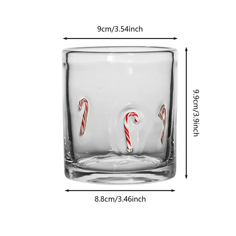 3 Pcs Christmas Juice Glasses 14-Ounce Double Layer Old Fashioned Icon Handblown Glass for Holida... | Walmart (US)