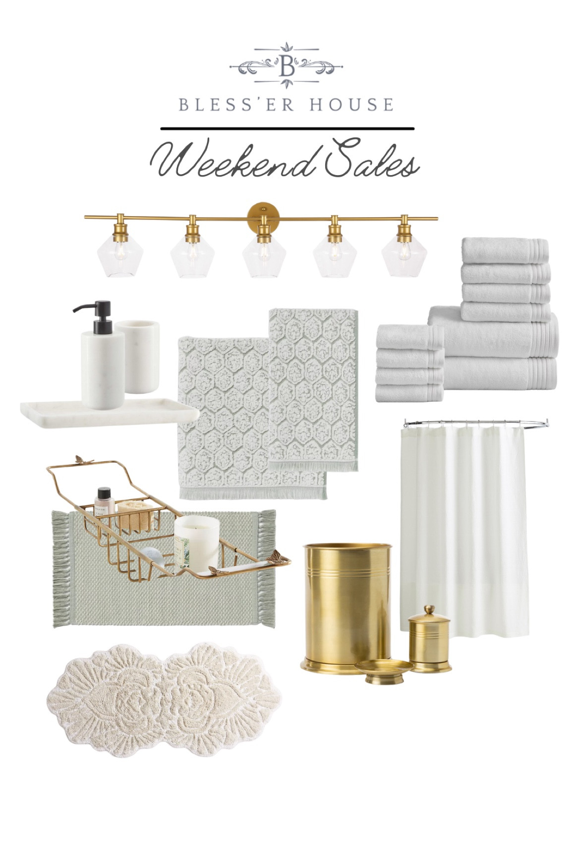 Refresh your bathroom for the new year! 

#BathroomTowels #ShowerTowels #BedAndBath #BathroomAccessories #BathroomLighting #Trashcan #BathAccessories #BathTray #BathroomRug #ShowerCurtain #WhiteShowerCurtain 

#LTKhome #LTKsalealert #LTKSeasonal