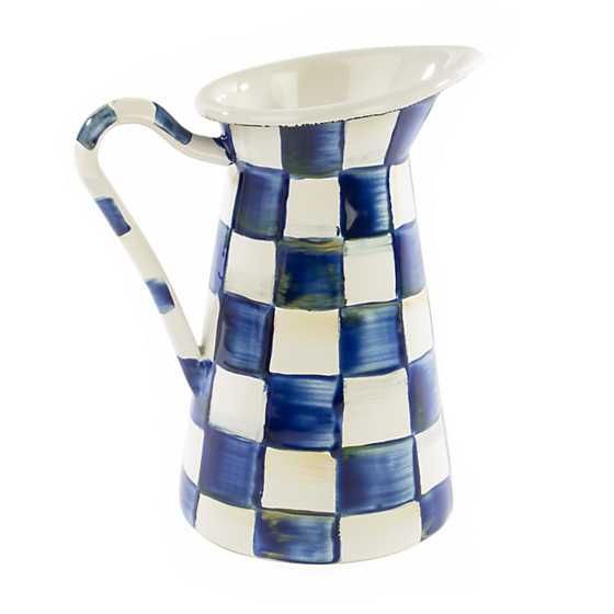 Royal Check Enamel Practical Pitcher - Small | MacKenzie-Childs