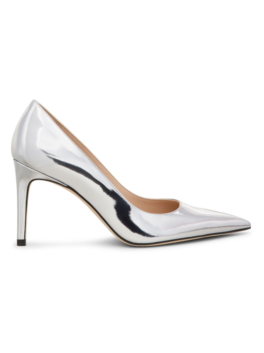 Stuart Power 85 85MM Metallic Leather Pumps | Saks Fifth Avenue