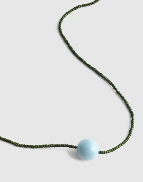 Semiprecious Beaded Ball Chain Necklace | Madewell
