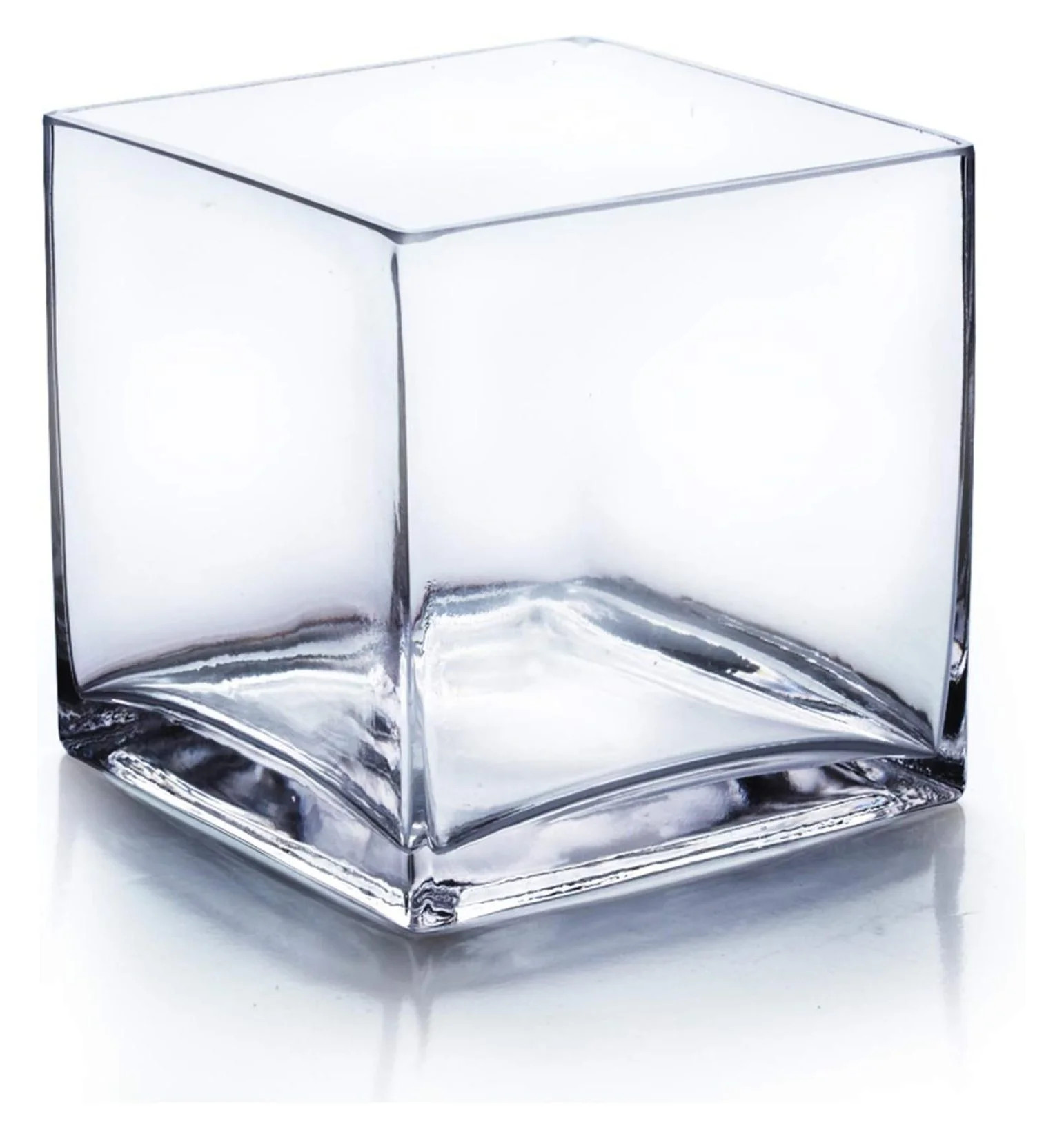 WGV Cube Glass Vase, Candle Holder, 7"x7"x7", Clear Floral Accent Container Planter Terrarium Sto... | Walmart (US)