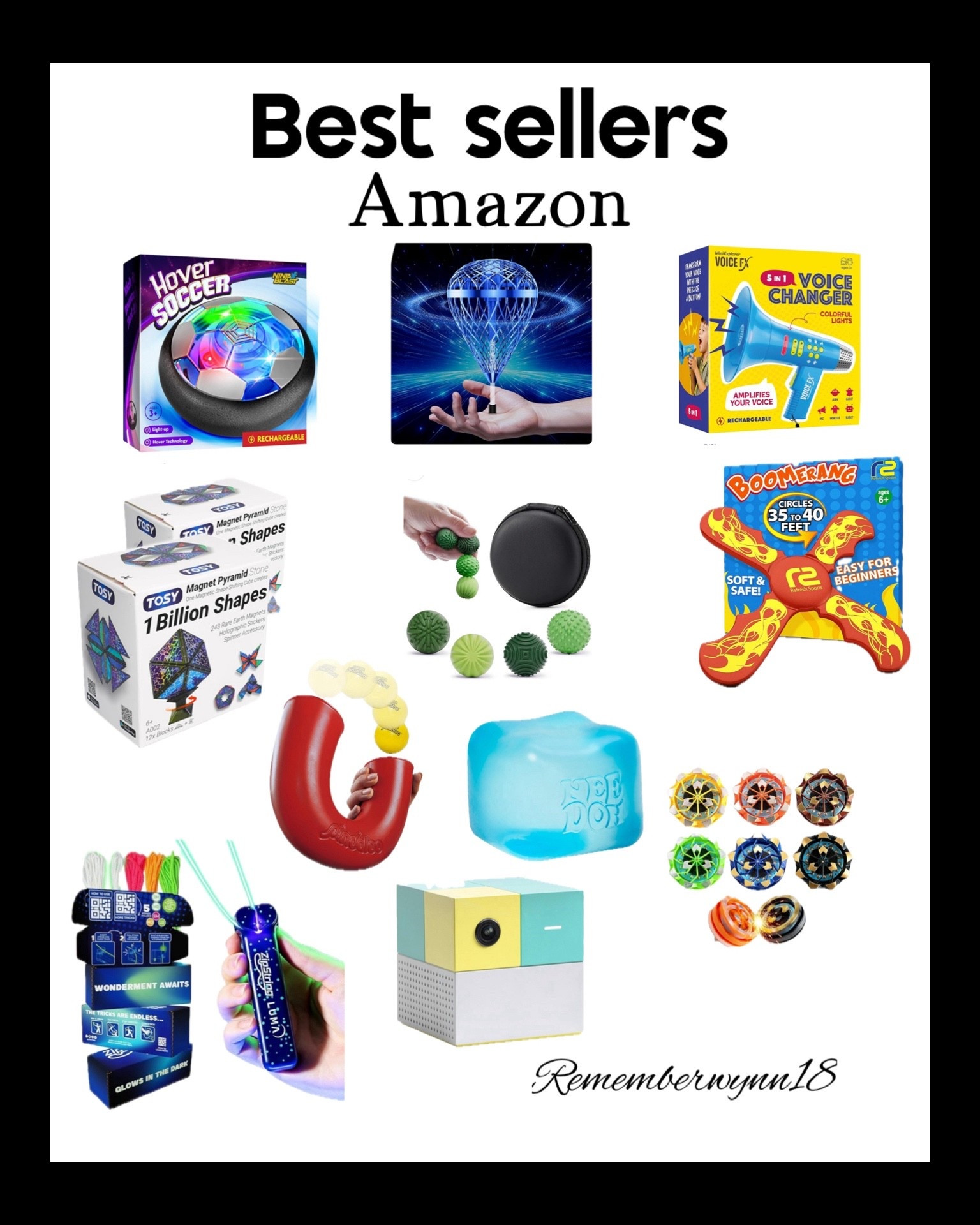 Amazon best sellers for kids and the whole family 🎁

Boomerangs
Fidget toys
Magnetic fidget balls
Toys for boys
Amazon toys

#lastminutegifts
#cooltoys
#holidaygiftideas
#giftsforthewholefamily
#amazonbestsellers
#rememberwynn18



#LTKHoliday #LTKGiftGuide #LTKHome