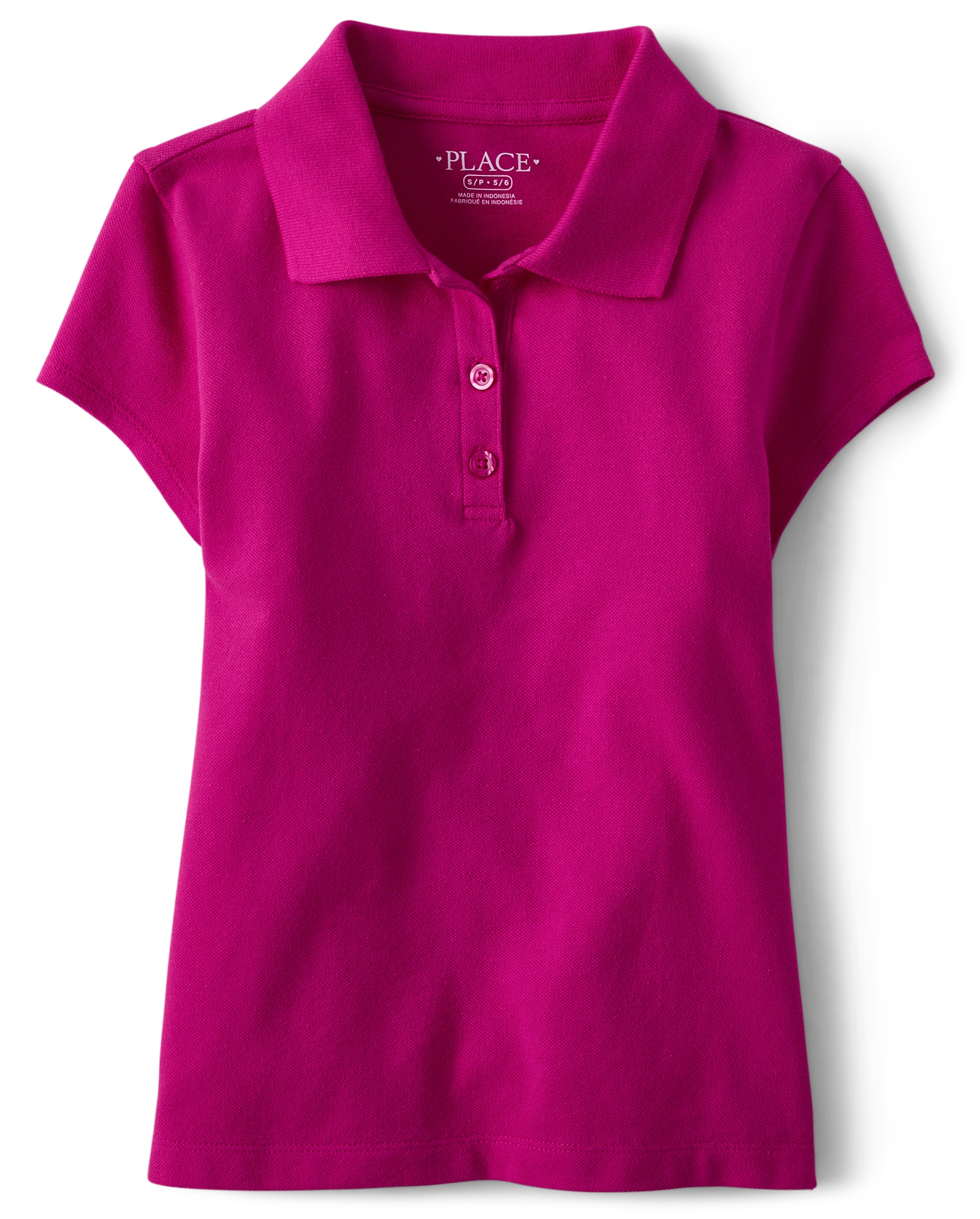 Girls Uniform Pique Polo - aurora pink | The Children's Place