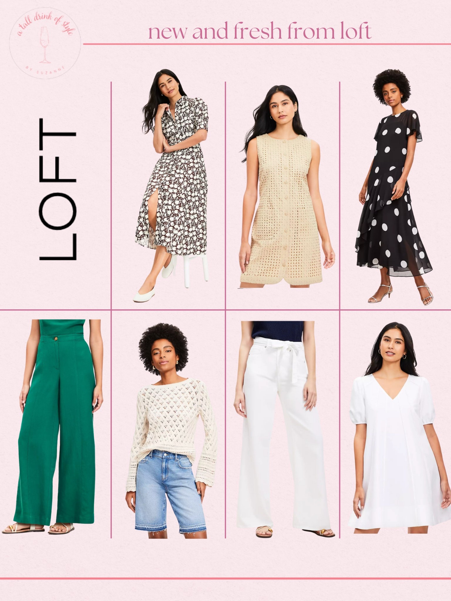 This look is from LOFT. Remember, the best place to see all things LOFT is in my LOFT storefront, linked in my Instagram bio. 

I am your resource for timeless, elevated fashion for women over 40 (and tall women)
For reference, I am 55 years old; I am 6’1”. I have a 35” inseam. I wear a small or medium in most tops, an 8 or a 10 in most bottoms, an 8 in most dresses, and a size 9 shoe. 

Make sure to subscribe to my newsletter in my bio on Instagram so you don’t miss out on my must have favorites! Download the LTK app, follow my LTK shop, and favorite this post or your favorite items to get notified when they go on sale! 

New and fresh from loft, spring dresses, office dresses, Easter dress, green trousers, colored trousers, spring sweater, maxi dress, Polka dots, white dress, white trousers 

#LTKStyleTip #LTKSeasonal #LTKSaleAlert