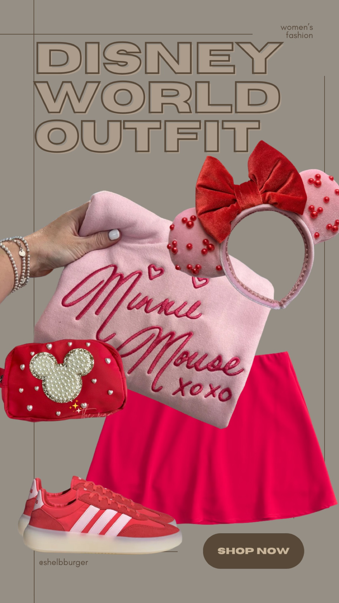 Minnie Mouse hearts pink and red outfit for women - perfect for February and Valentines at the Disney World Parks

#LTKFindsUnder100 #LTKFamily #LTKTravel