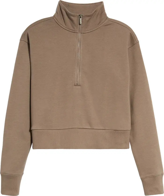 Cara Lite Half Zip Crop Sweatshirt | Nordstrom
