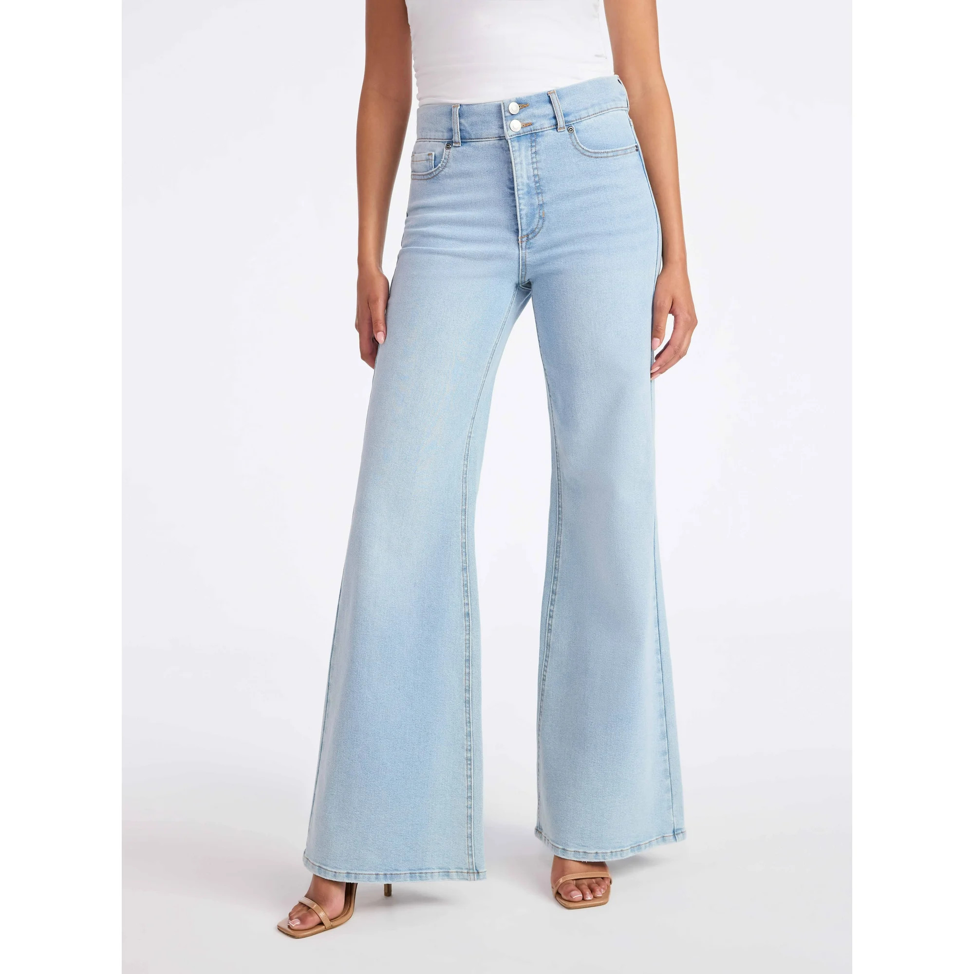 Sofia by Sofia Vergara Women's and Women's Plus Margot Wide Leg High Rise Jeans, 30.5" and 32.5" ... | Walmart (US)