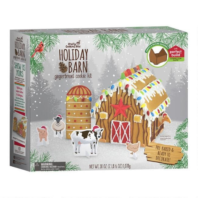 Woodland Holiday Barn Gingerbread Kit | World Market