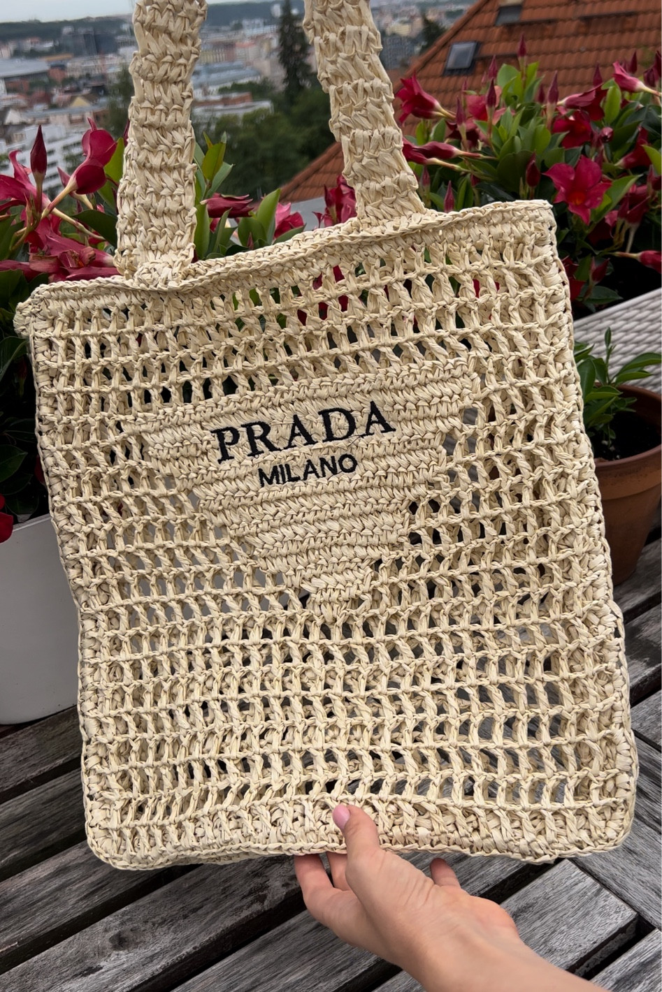 Prada inspired raffia tote bag 

#LTKitbag #LTKstyletip #LTKFind