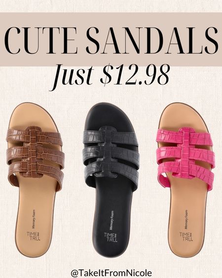 These cute, trendy sandals are now just $12.98! They come in 3 colors and look perfect for summer outfits. #walmartfinds

#LTKFindsUnder50 #LTKShoeCrush #LTKSaleAlert