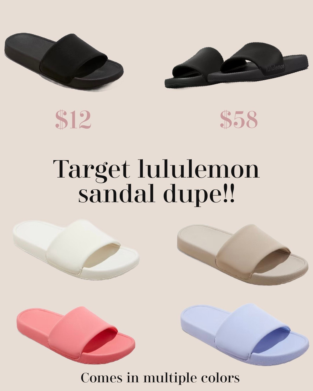Target circle week special 
Lululemon slide dupes!!



#LTKSaleAlert #LTKShoeCrush