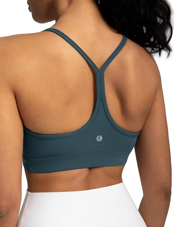 Colorfulkoala Women's Dreamlux Y Back Sports Bra Low Impact Padded Workout Top with Built in Bra ... | Amazon (US)
