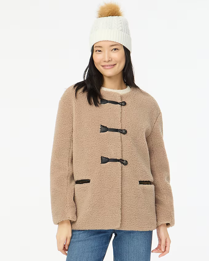 Sherpa toggle coat | J.Crew Factory