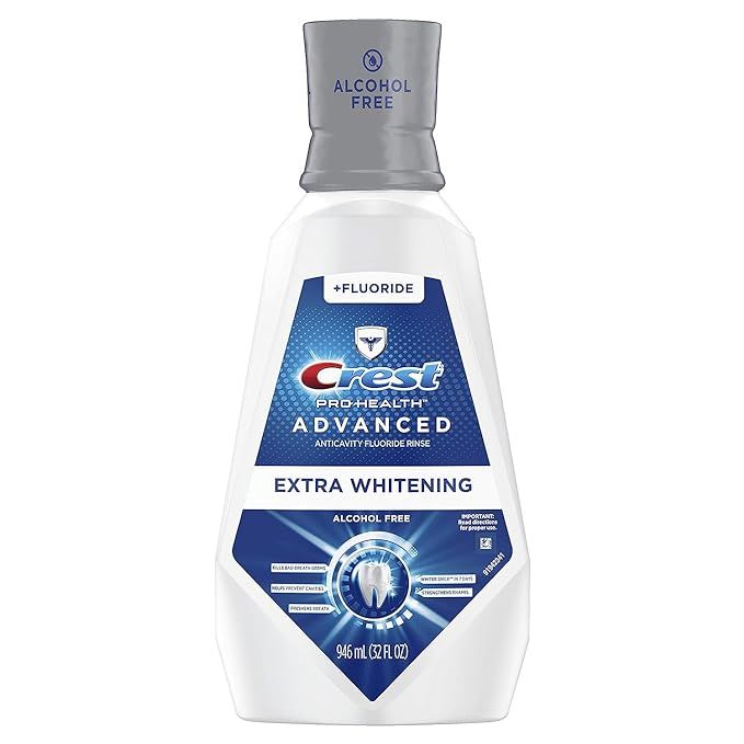 Crest Pro-Health Advanced Mouthwash, Alcohol Free, Extra Whitening, Energizing Mint Flavor, 946 m... | Amazon (US)