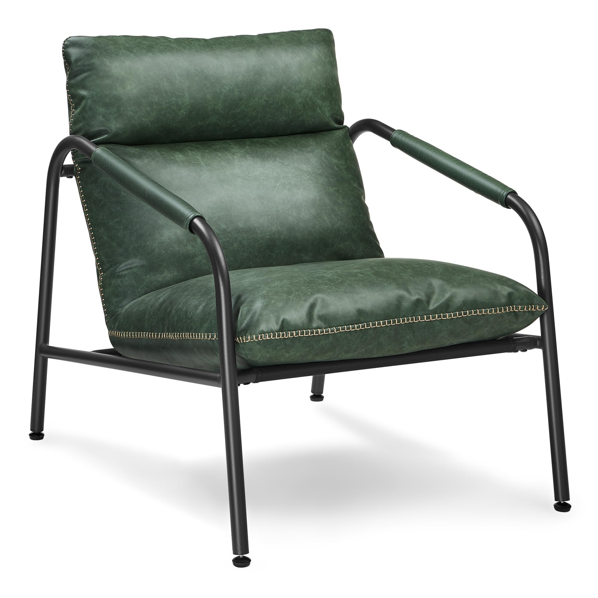 VASAGLE Colección EKHO - Silla decorativa, sillón con marco de metal, cuero sintético con cost... | Amazon (US)