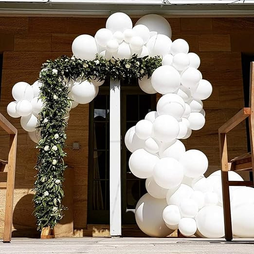 DUILE White Balloon Garland Arch Kit White Balloons Wedding Decoration Balloon Arch Kit Bridal Sh... | Amazon (US)