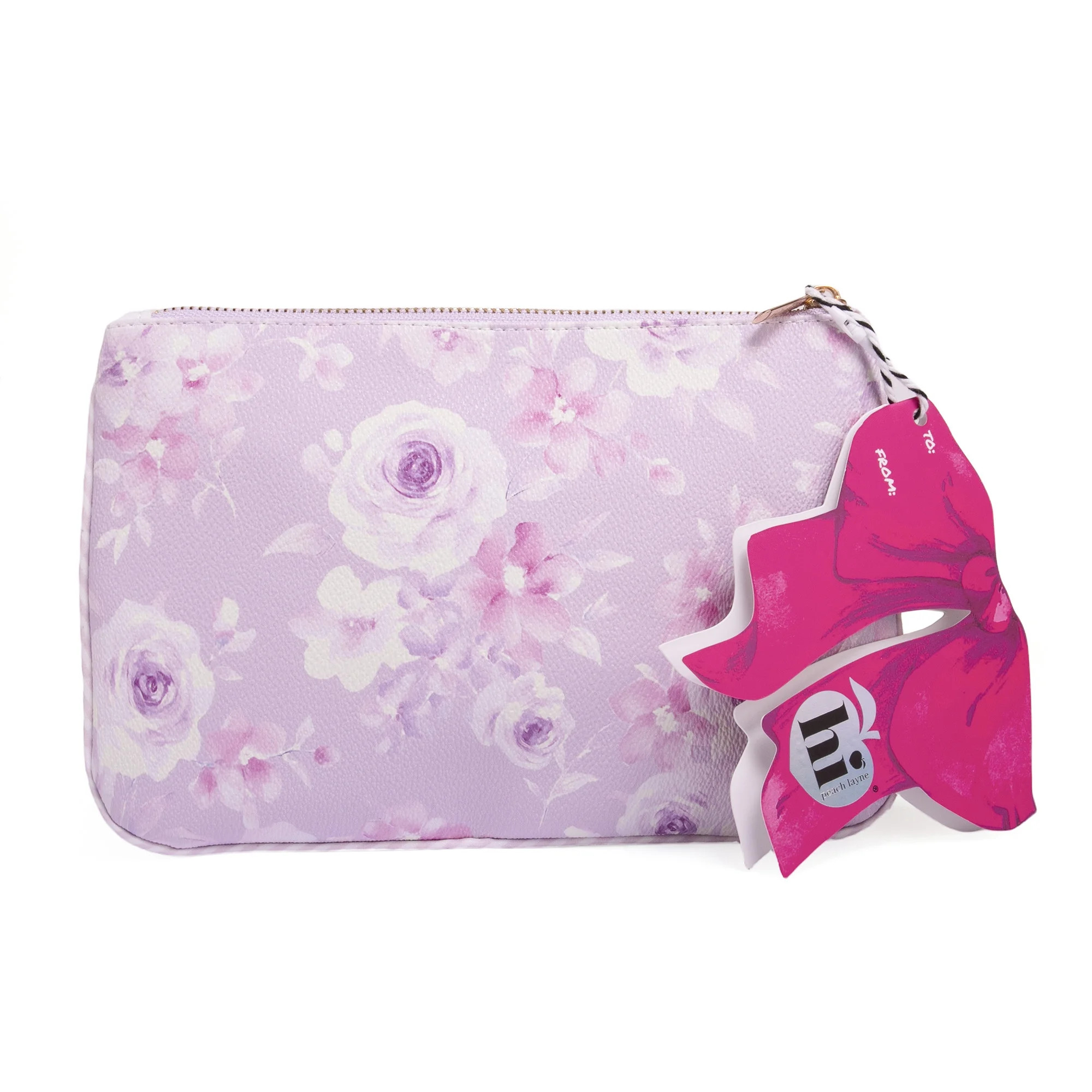 Hi Peach Layne, Mother's Day Gift, Purple Floral Large Zipper Pouch | Walmart (US)