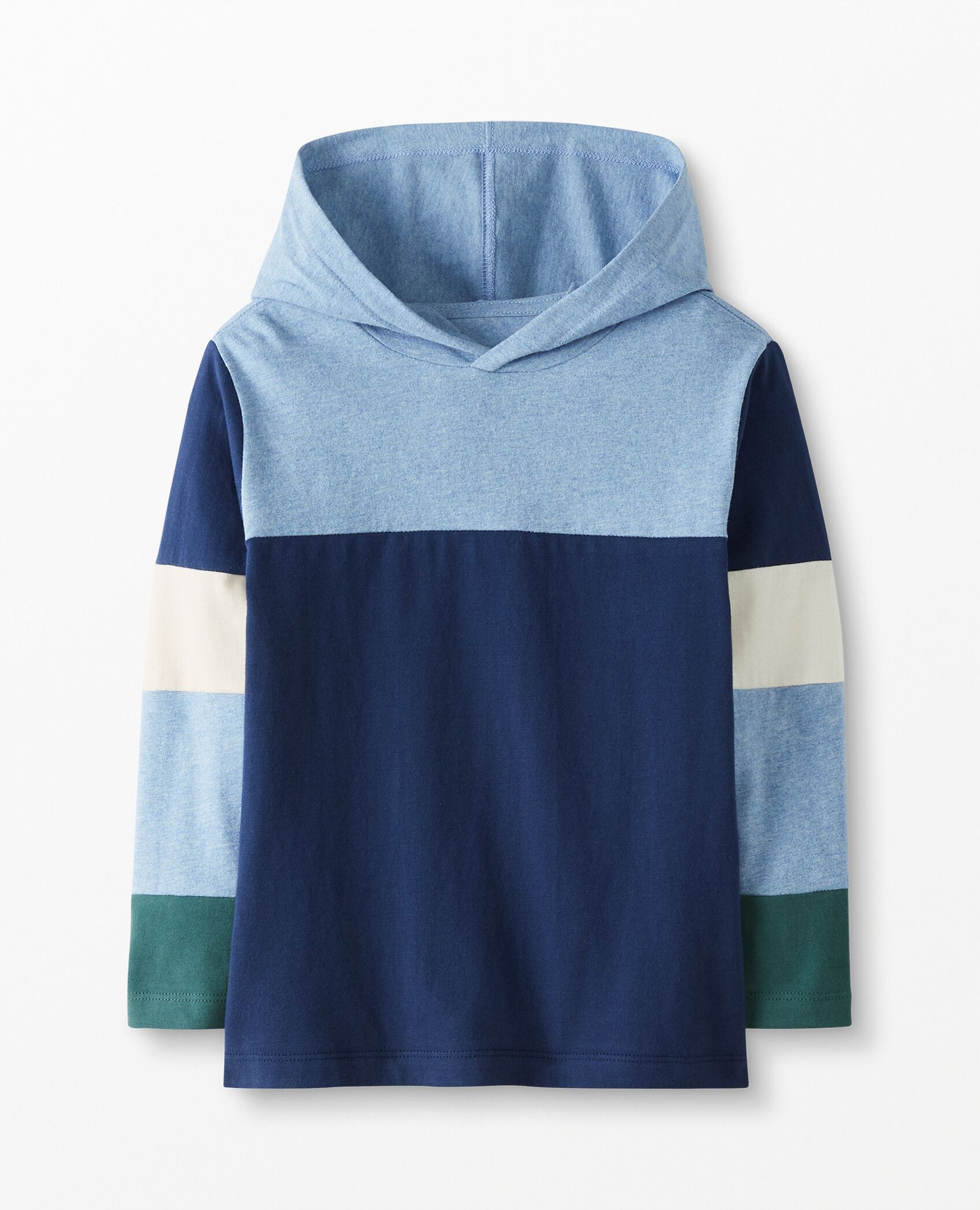 Colorblock Sleeve Hoodie In Cotton Jersey | Hanna Andersson