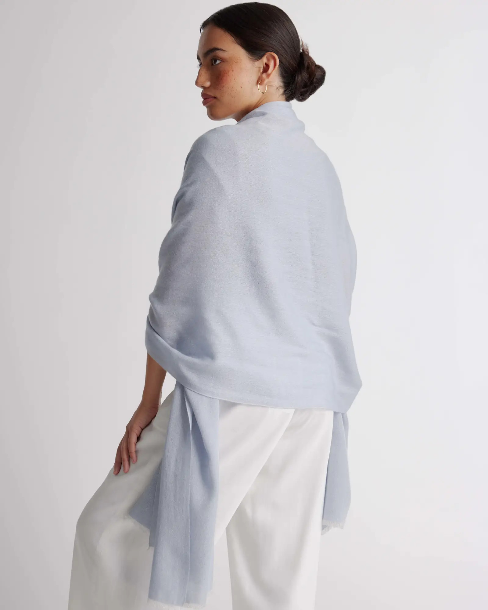 Featherweight Cashmere Silk Frayed Edge Scarf | Quince