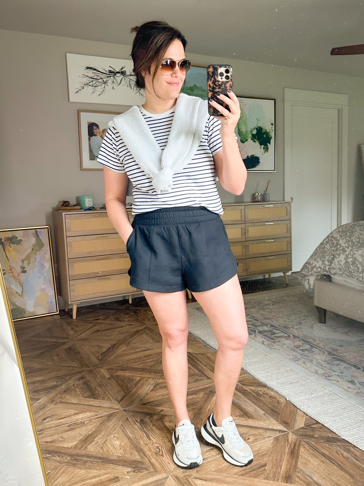 Easy throw on and go school drop off outfit. 



Fall style, fall outfit ideas, all style for moms, outfits for moms, athleisure style, back to school style, casual outfit ideas, casual style, mom on the go outfit ideas, shorts and a t-shirt style ideas, outfit ideas, style ideas, 

#LTKOver40 #LTKMidsize #LTKFindsUnder50