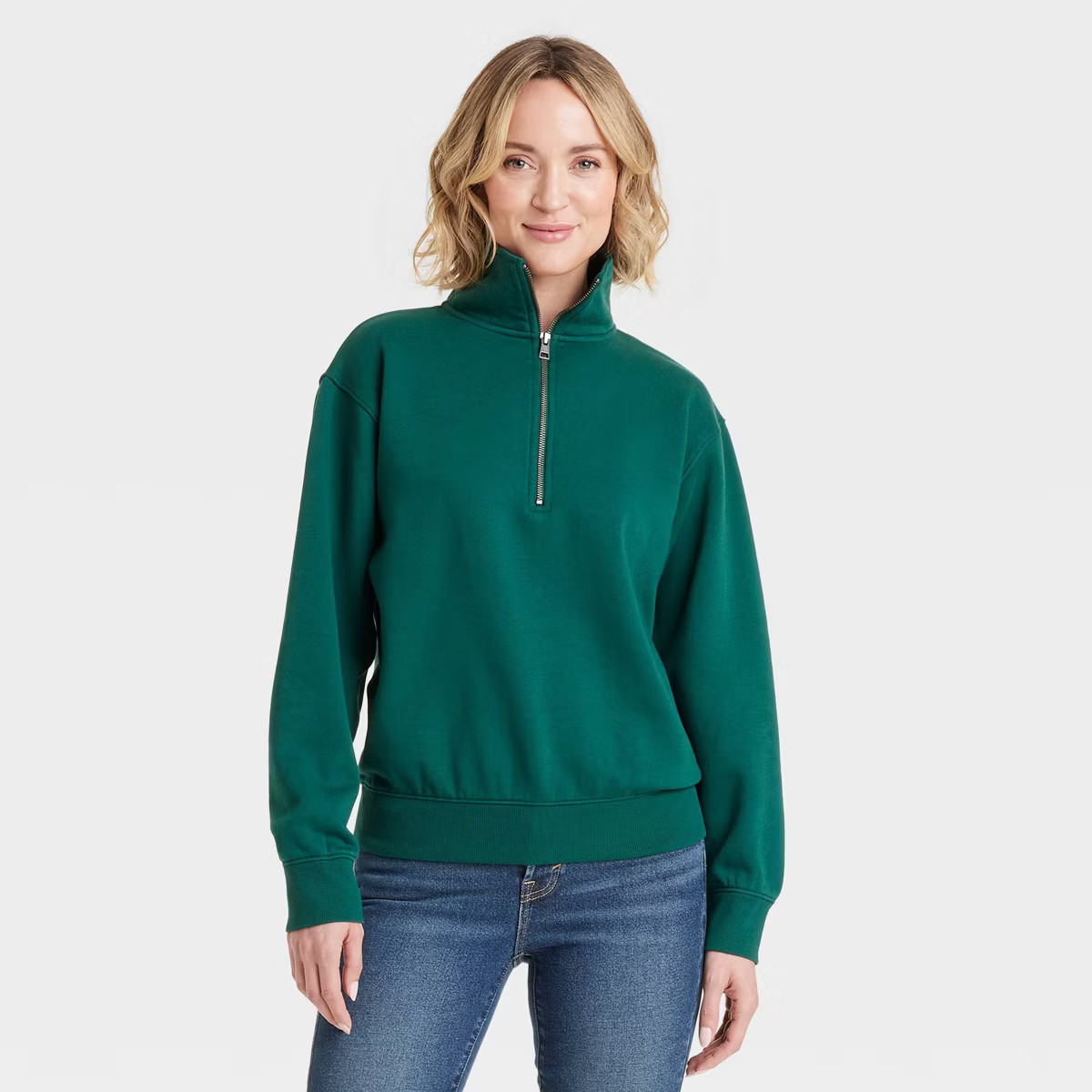 Women's Leisure Studio Quarter Zip Pullover Sweatshirt - Universal Thread™ | Target