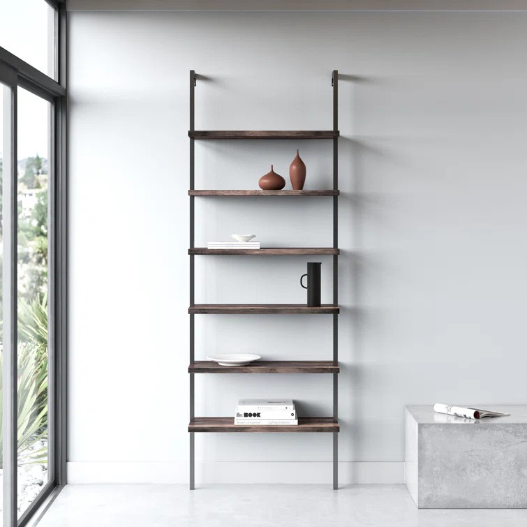 Kanissa 85'' H x 30'' W Steel Ladder Bookcase | Wayfair North America