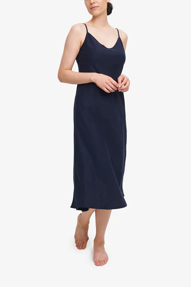 Long Slip Dress Indigo Tencel | The Sleep Shirt
