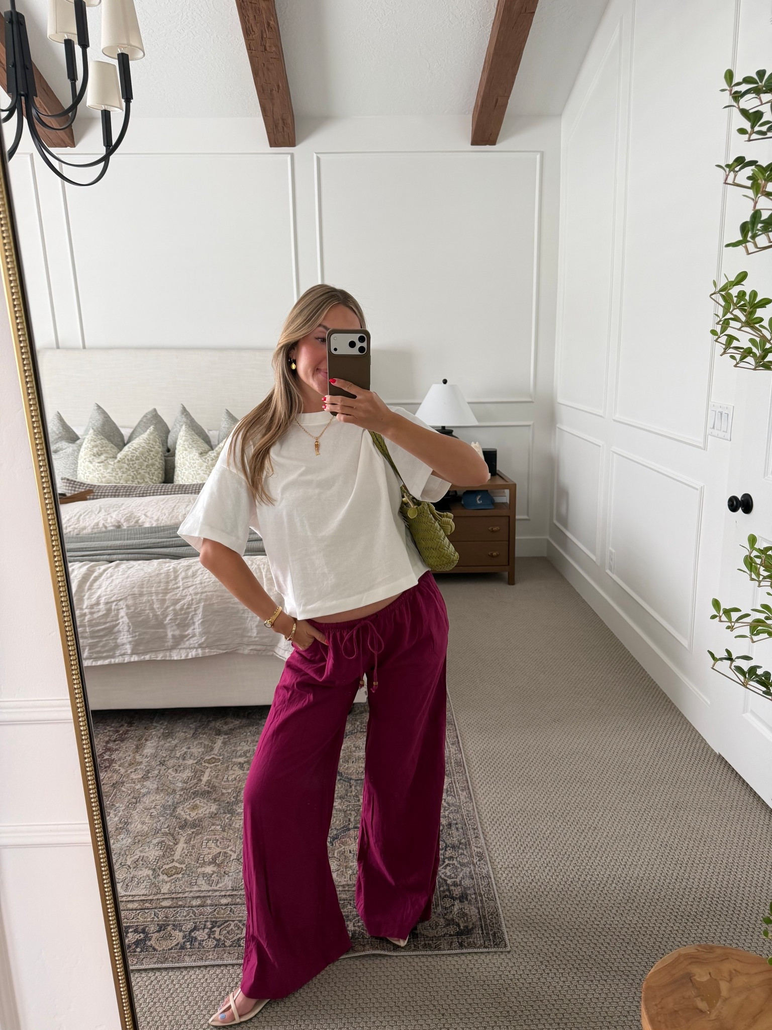 Found these maroon linen pants at target!! Target circle week finds. This T is the best comfy boxy T, I sized up to a medium! Bottoms I’m in a small and they have an elastic waistband 

#LTKootd #LTKSeasonal #LTKSaleAlert