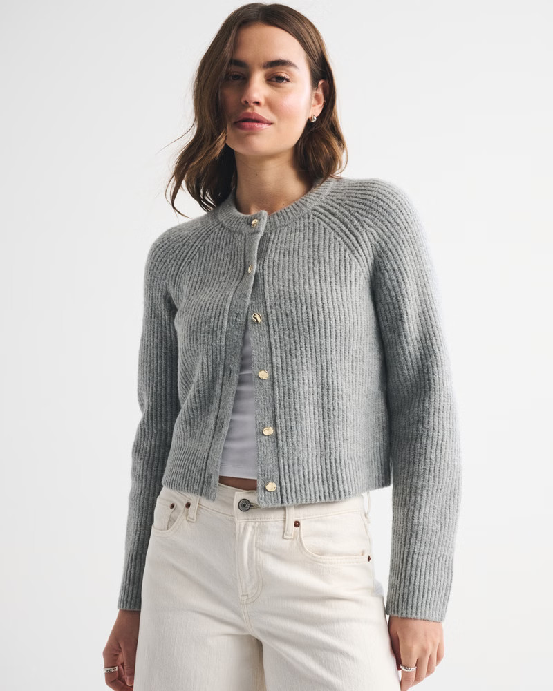 Floral Open-Stitch Cardigan | Abercrombie & Fitch (US)