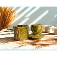 Green Onyx Butter Dish With Lid - French Kitchen Decor Marble Crock, Breakfast Serving | Etsy (US)