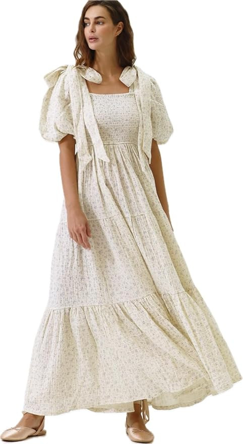 NOTHING FITS BUT Women’s Cotton 100% Rue Pregnancy Maternity Dress, Casual Floral Maxi Maternit... | Amazon (US)