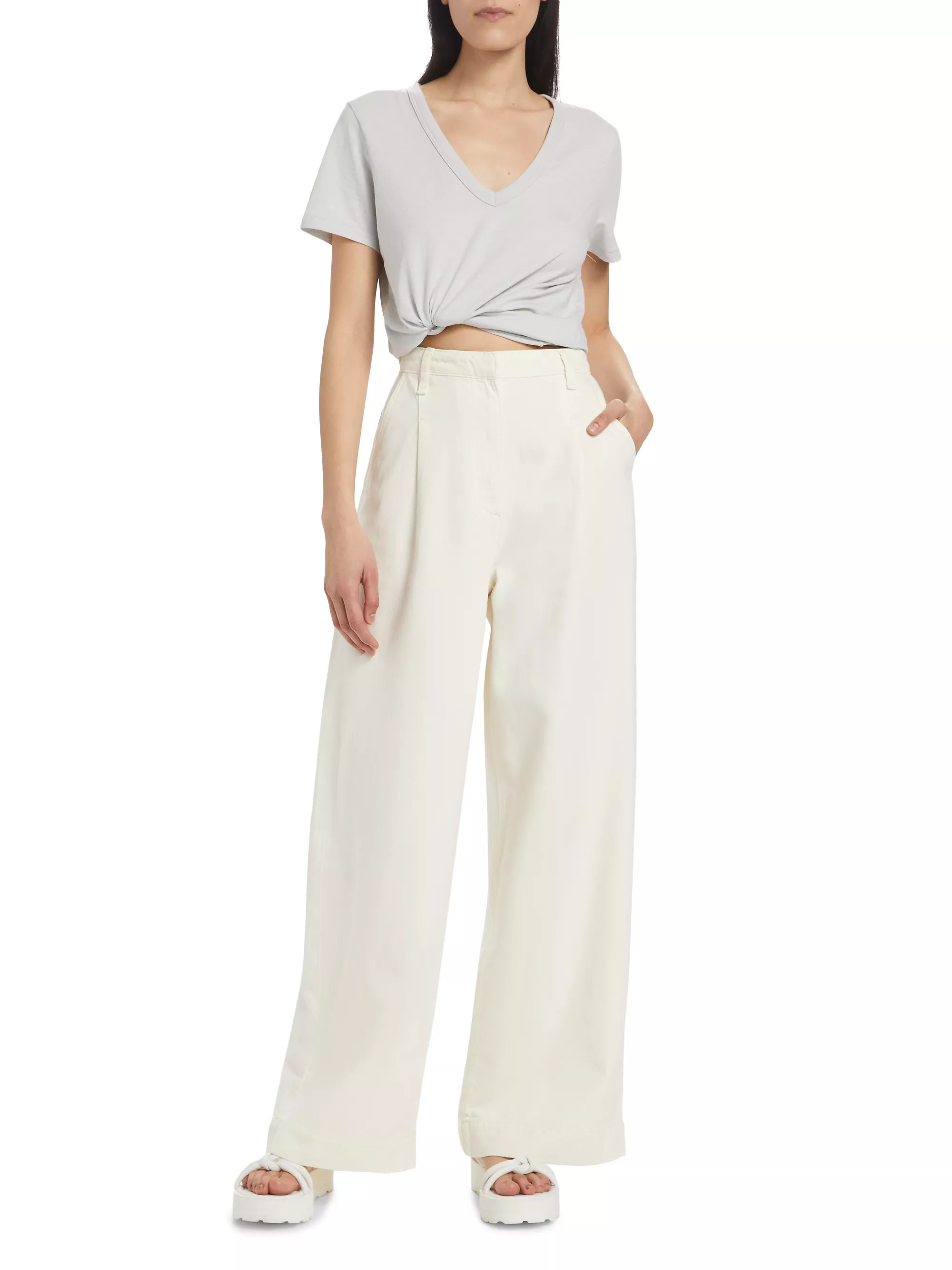 Featherweight Abigale Pleat Pants | Saks Fifth Avenue