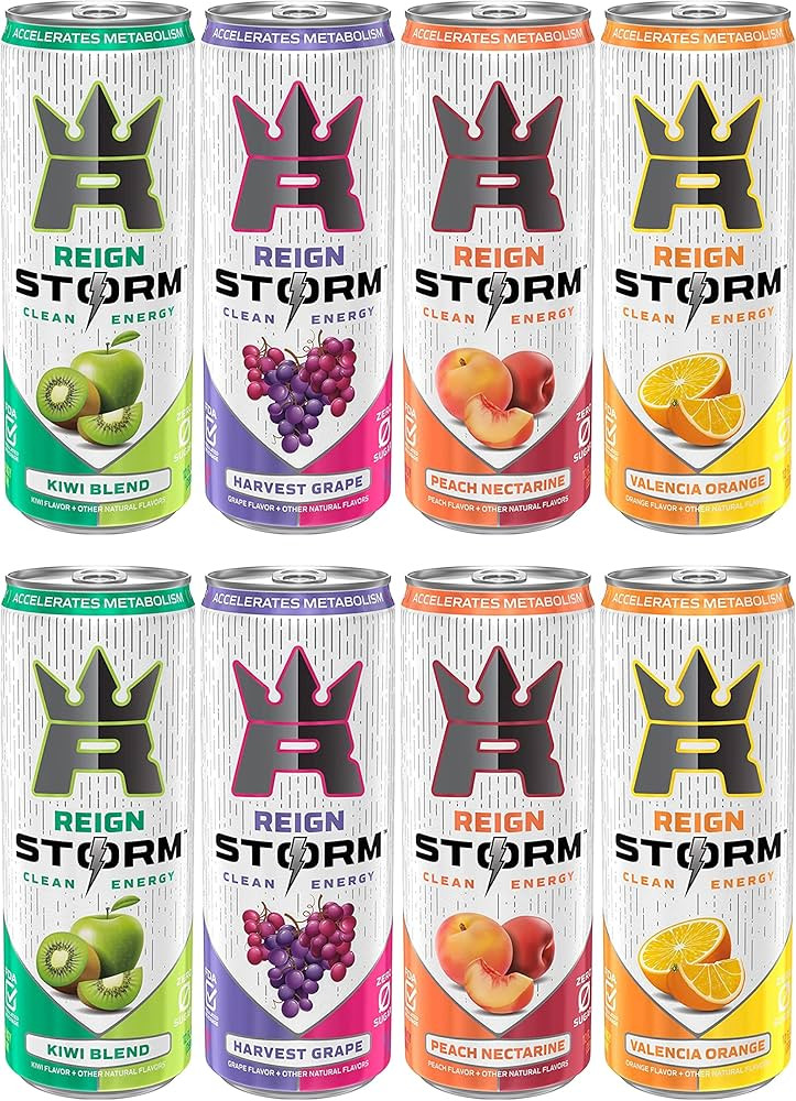 REIGN Storm Fitness & Wellness Energy Drink 4 Flavor Variety Pack 12 Fl Oz (Pack of 8) | Amazon (US)