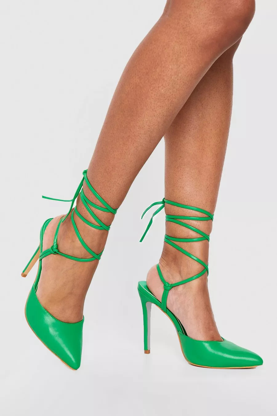 Knot Detail Wrap Up Pump | Boohoo.com (US & CA)