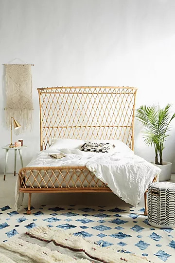 Pari Curved Rattan Bed | Anthropologie (US)