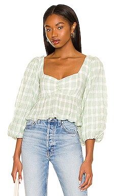 Show Me Your Mumu Angelique Top in Green Plaid from Revolve.com | Revolve Clothing (Global)