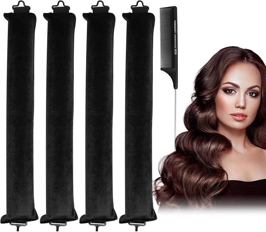 ZOCONE 4 pcs Overnight Blowout Rods Heatless Curling Rod, Hair Curler Overnight Curls Heatless Bl... | Amazon (UK)