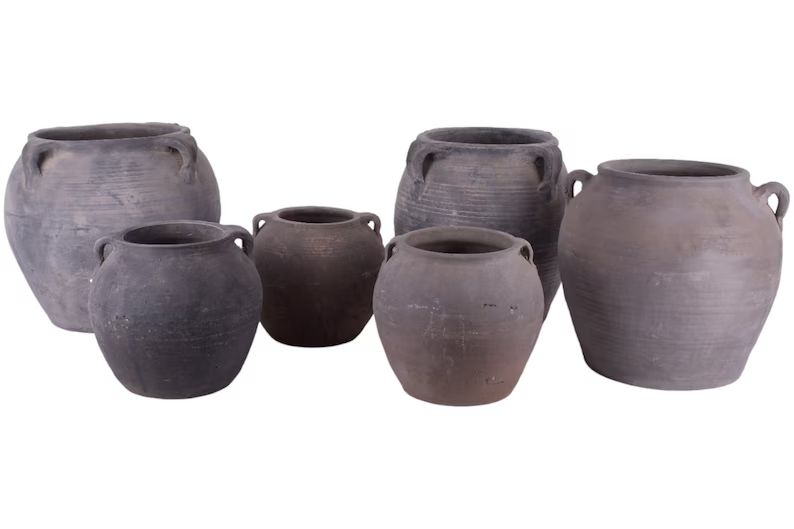 Beautiful Vintage Black Grey Clay Pot, Vintage Pottery, Vintage Pot, Clay Pottery, Antique Black ... | Etsy (US)