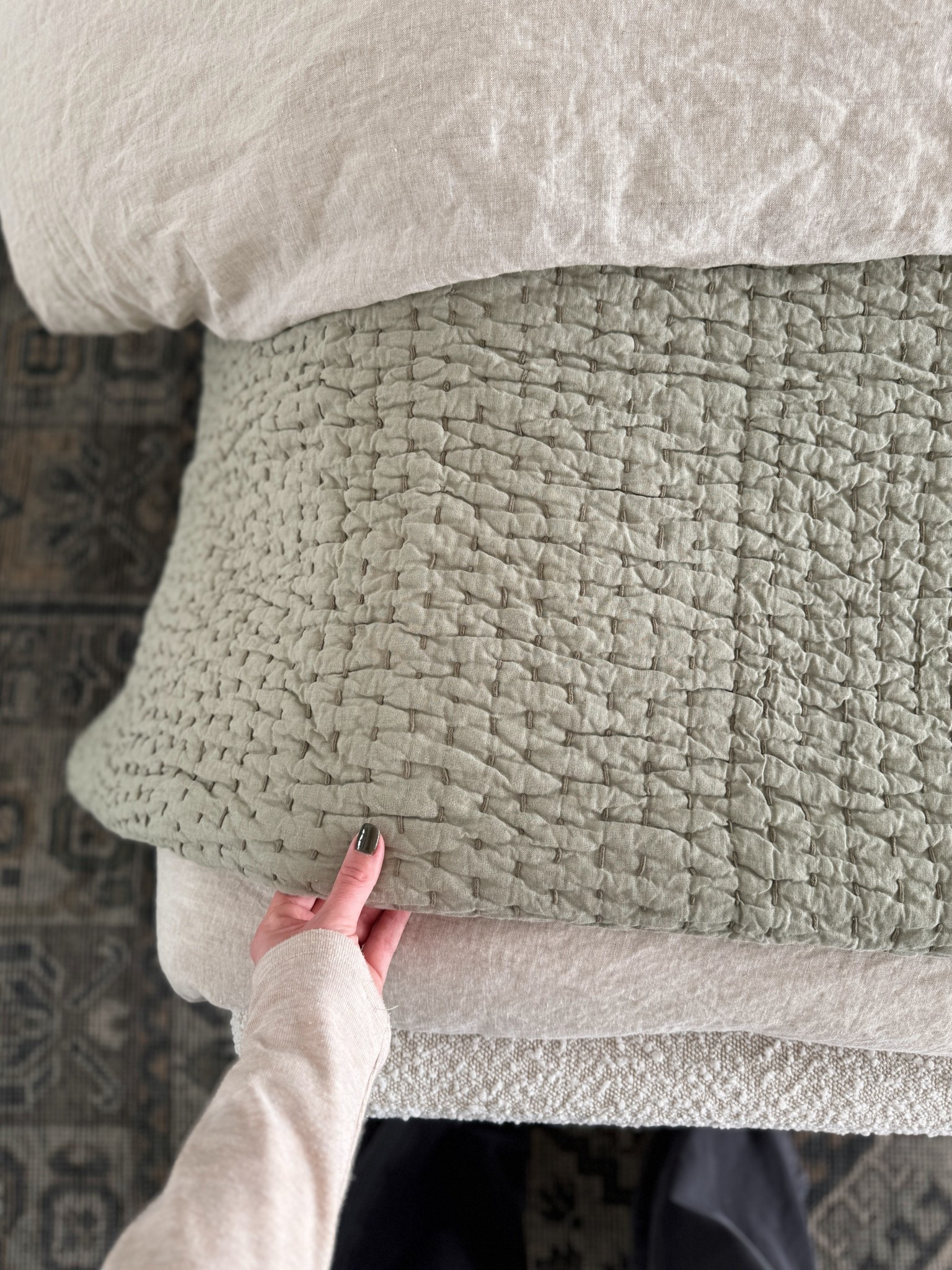 One day sale on this pretty green quilt! This is the Willow leaf color. I highly recommend the shams too!

#LTKHome #LTKSaleAlert