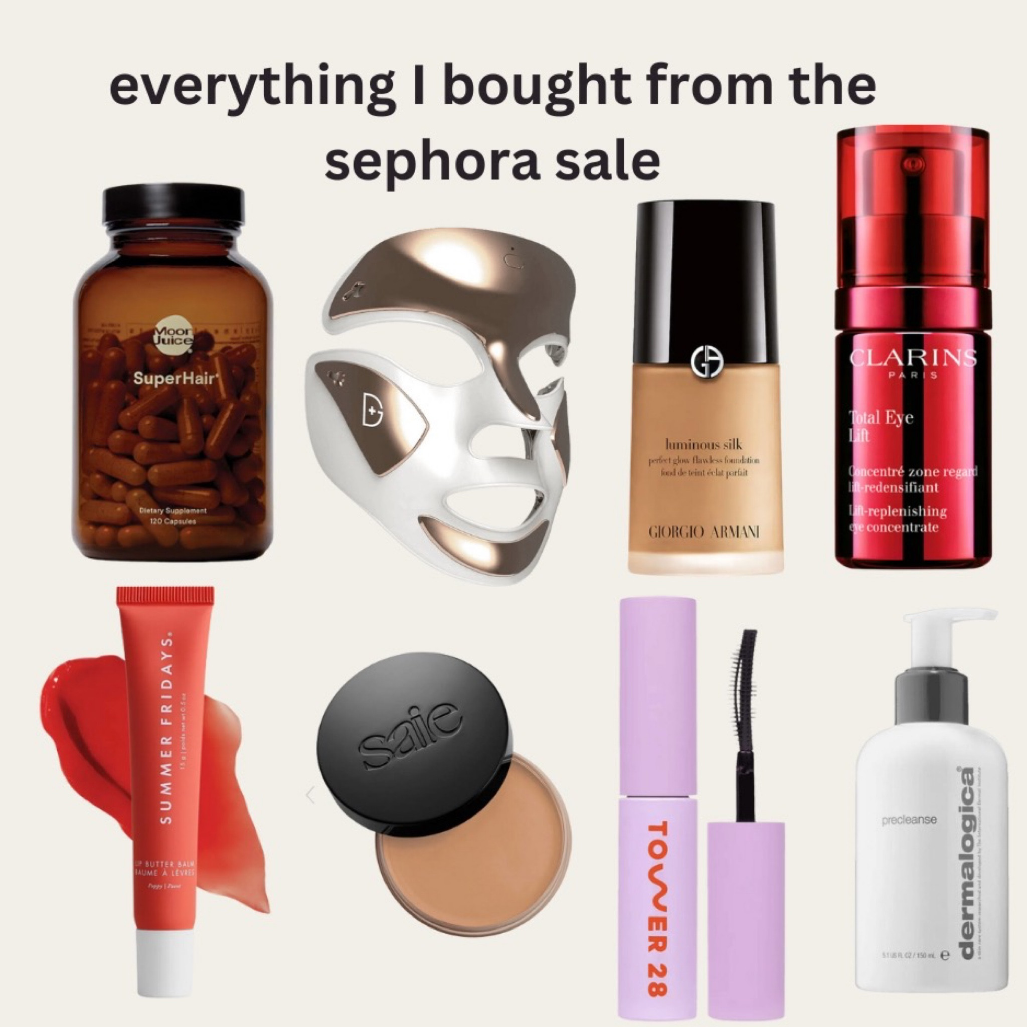 restocking on my tried and true hair supplements, foundation, cleanser and bronzer and trying a new eye cream, lip balm and finally investing in an LED face mask 🫶🏼 

#LTKbeauty #LTKsalealert