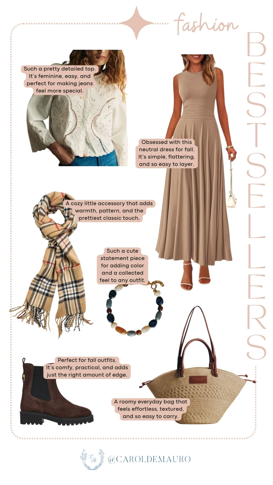 These are the pieces everyone keeps coming back for! From the neutral maxi dress to the plaid scarf, they're so easy to wear all season long.

fashion bestsellers, fall fashion favorites, neutral maxi dress, plaid scarf, statement bracelet, straw tote bag, ankle boots, women's style, follower favorites, eyelet top

#LTKootd #LTKU