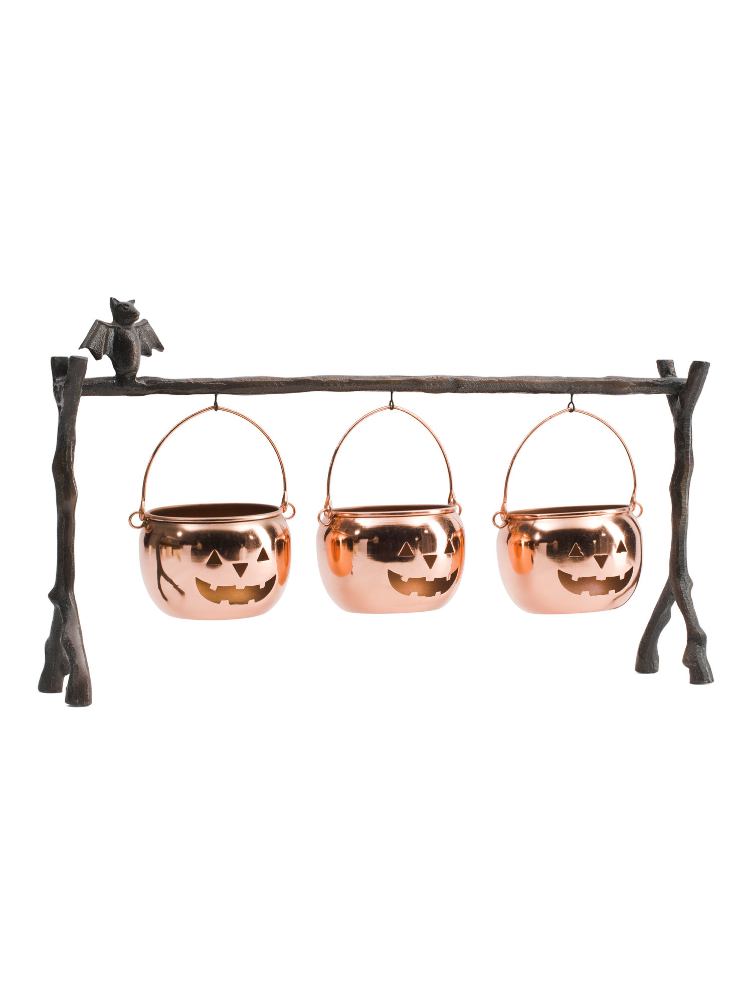 12.75in Bat Detail Stand With Hanging Cauldrons | Halloween | Marshalls | Marshalls