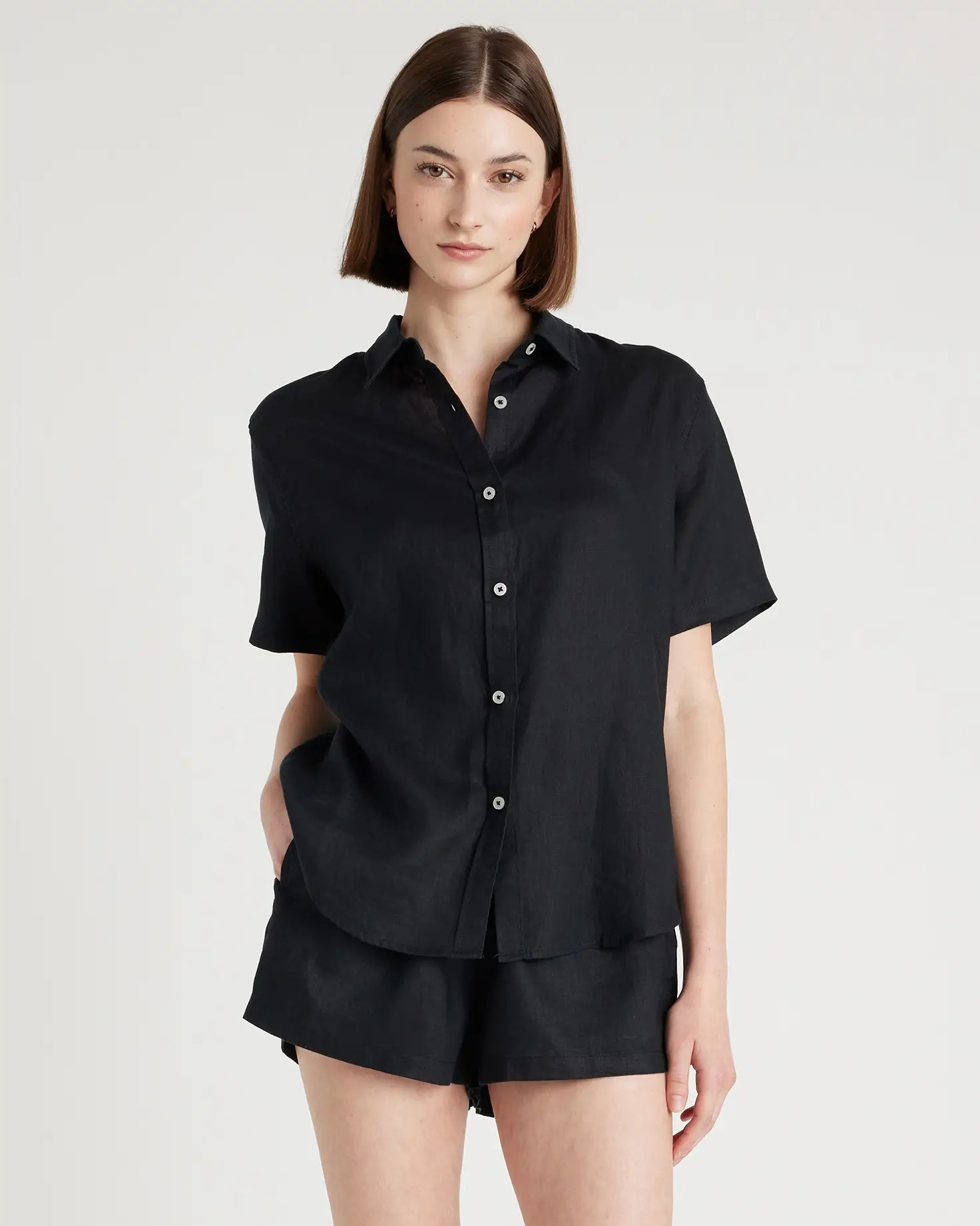 100% European Linen Shorts Pajama Set | Quince