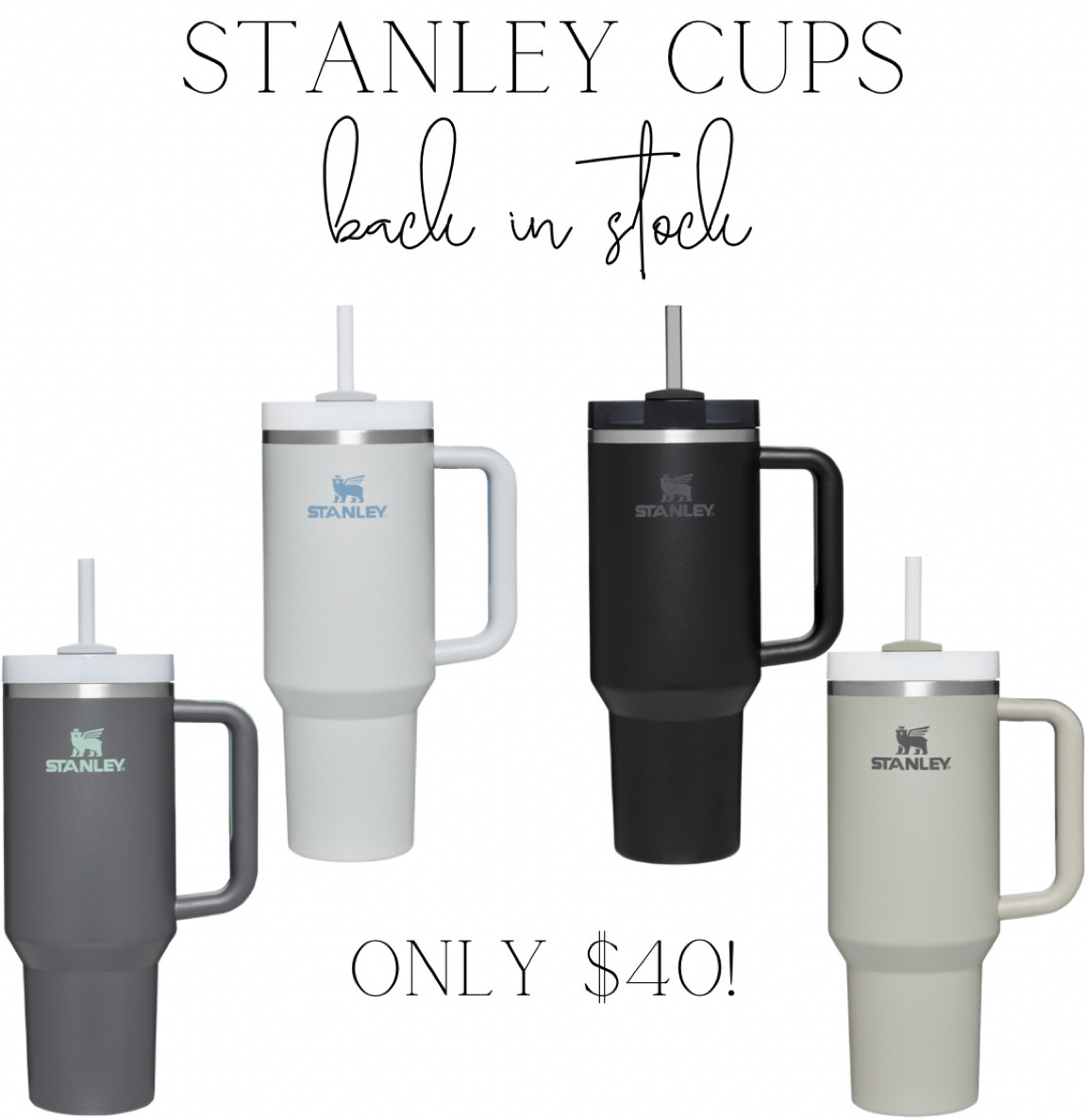STANLEY CUPS! back in stock! only $40! run to get them!! 
Stanley Cup / restock / fall colors 