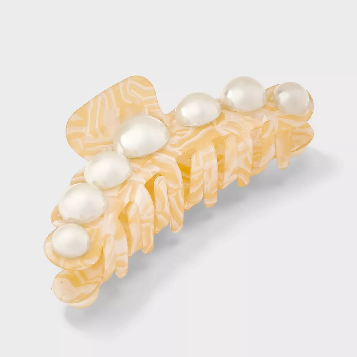 Jumbo Plastic Pearl Claw Hair Clip - A New Day™ Ivory: Hair Accessories for Styling | Target