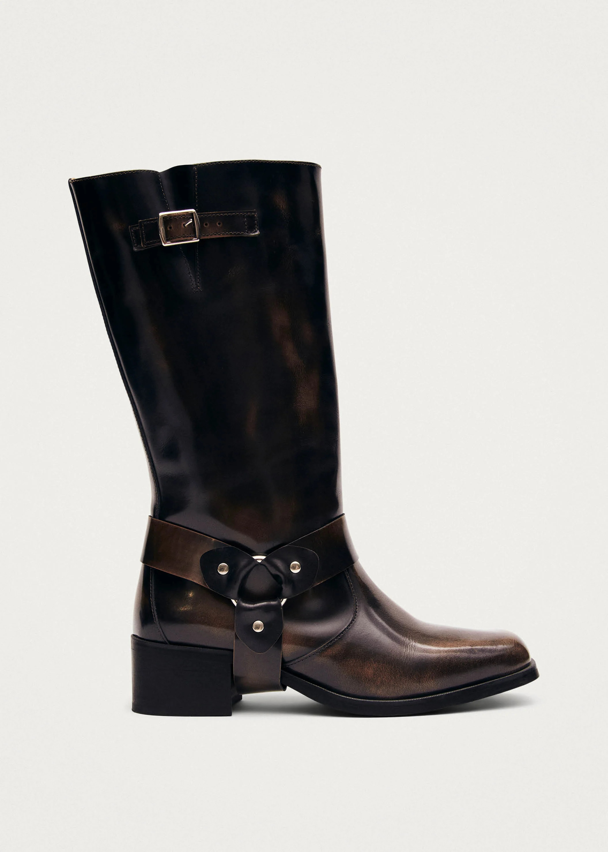 Rocky Brushed Brown Leather Boots | Alohas AU
