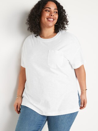 Short-Sleeve Vintage Slub-Knit Tunic T-Shirt for Women | Old Navy (US)