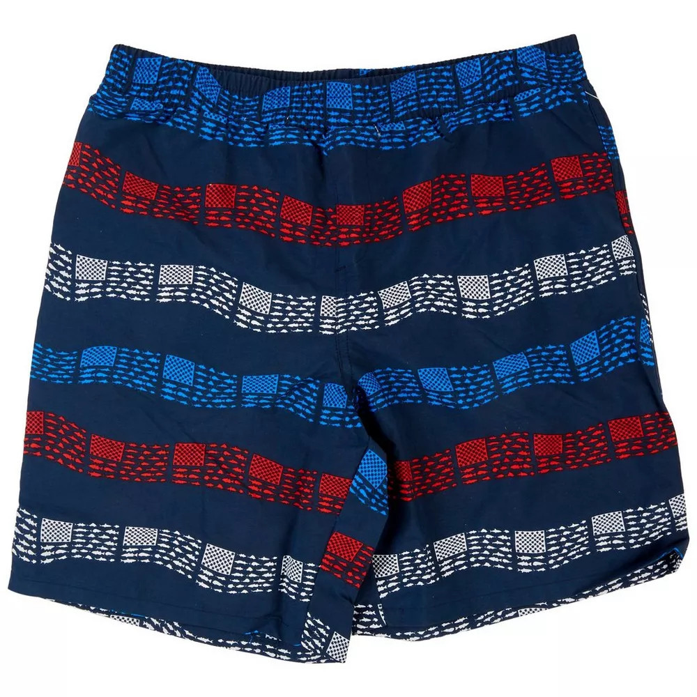 Big Boys Fish & Flag Print Swim Shorts | Bealls